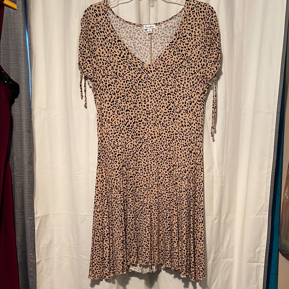 Love, Fire Leopard Print Midi Dress